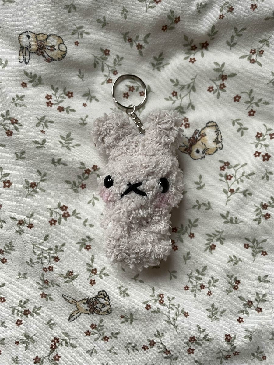Fuzzy Bunny Keyring